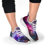 Colorful Nebula Galaxy Space Print Mesh Knit Shoes GearFrost