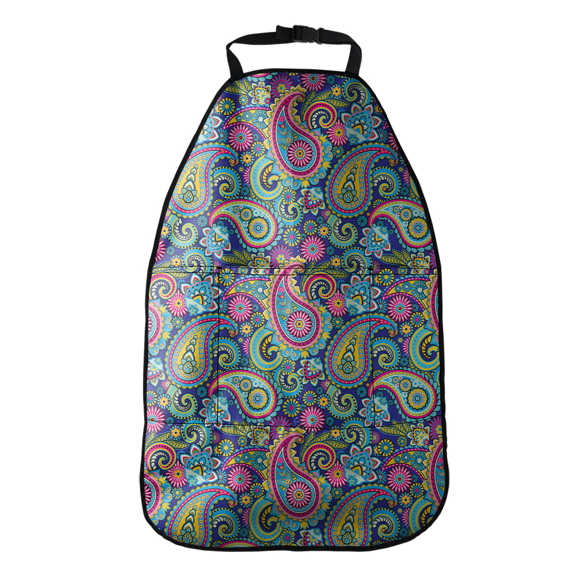 Colorful Paisley Pattern Print Car Seat Organizers