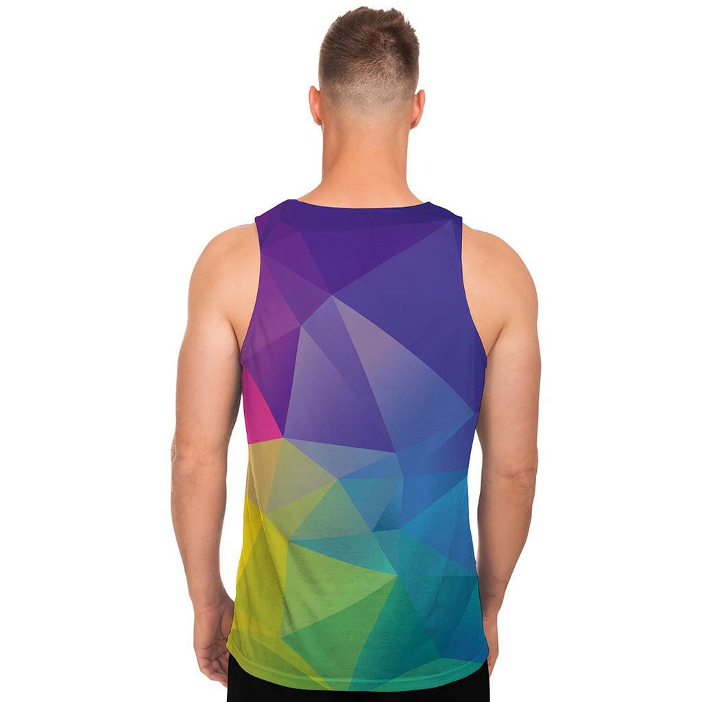 Colorful Polygonal Geometric Print Men's Tank Top