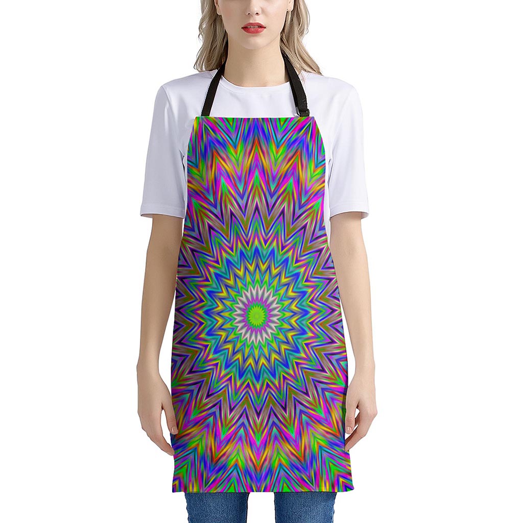 Colorful Psychedelic Optical Illusion Apron
