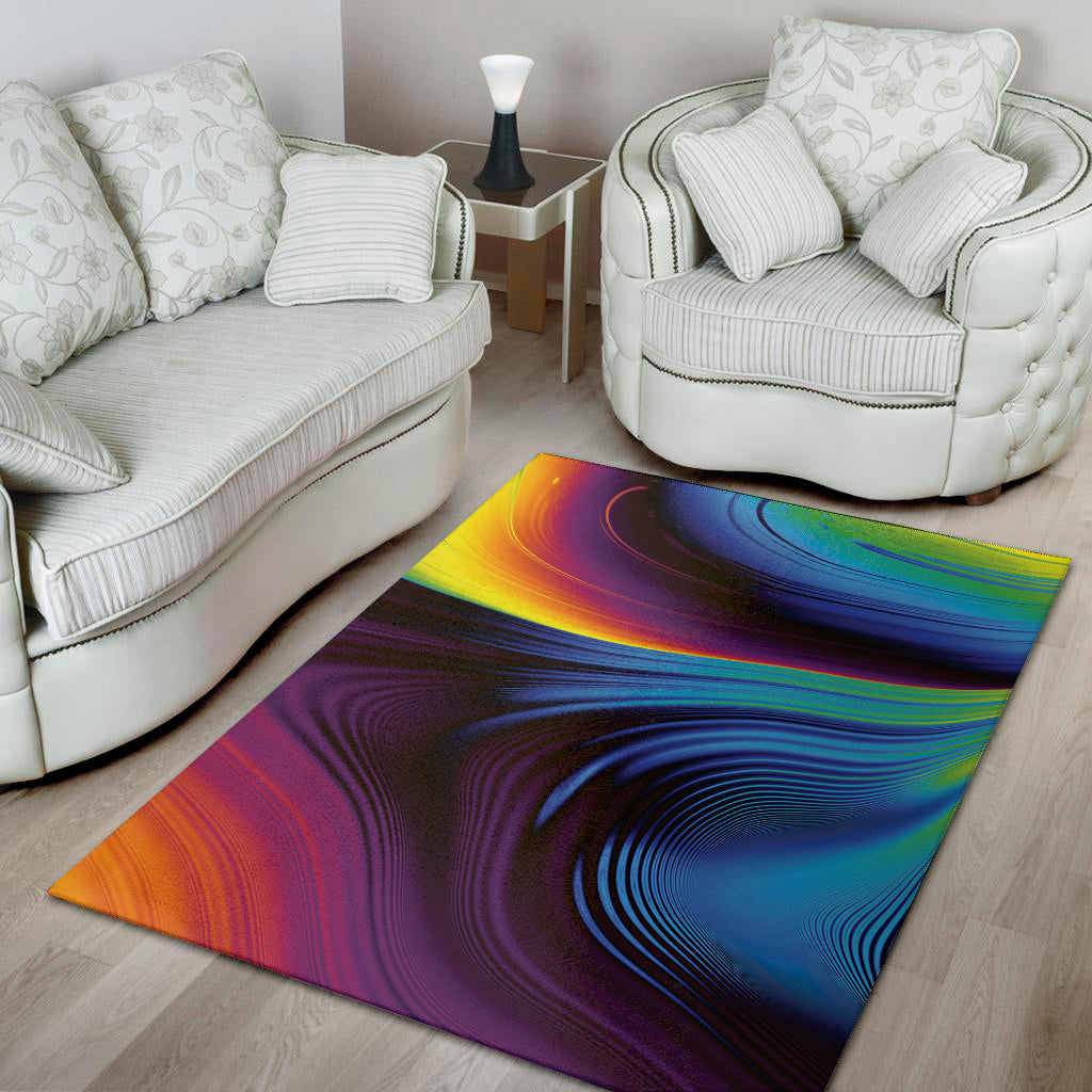Colorful Psychedelic Print Area Rug