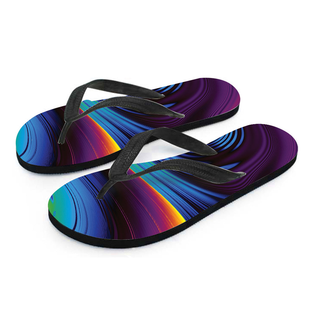 Colorful Psychedelic Print Flip Flops