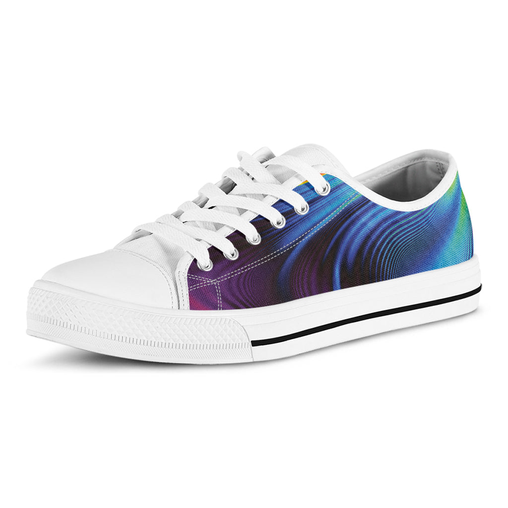 Colorful Psychedelic Print White Low Top Shoes