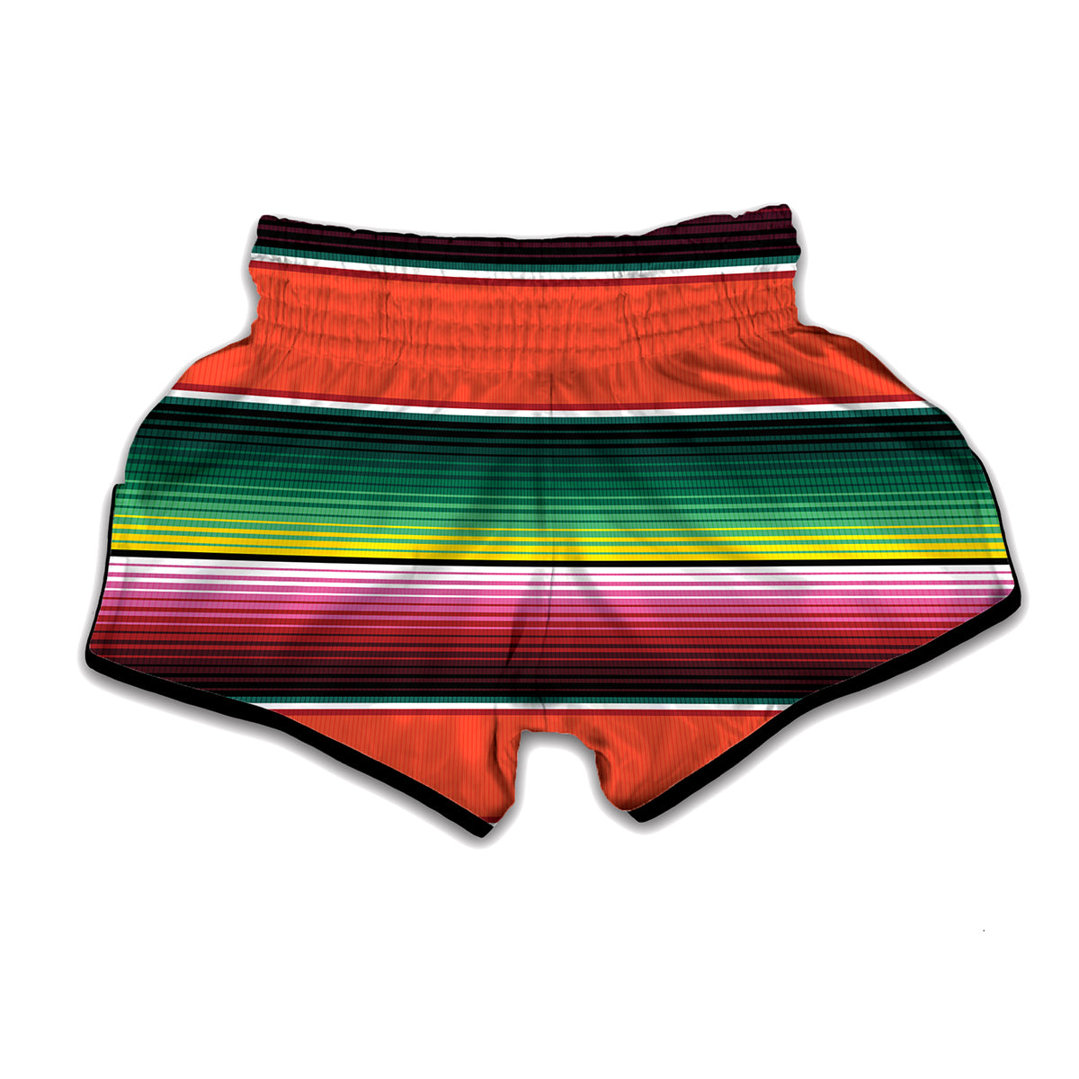 Colorful Serape Blanket Pattern Print Muay Thai Boxing Shorts