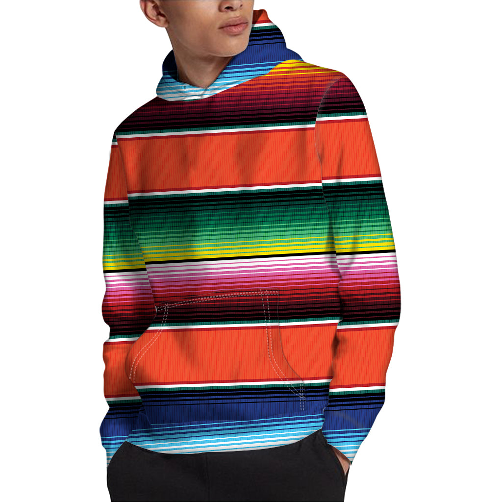 Colorful Serape Blanket Pattern Print Pullover Hoodie