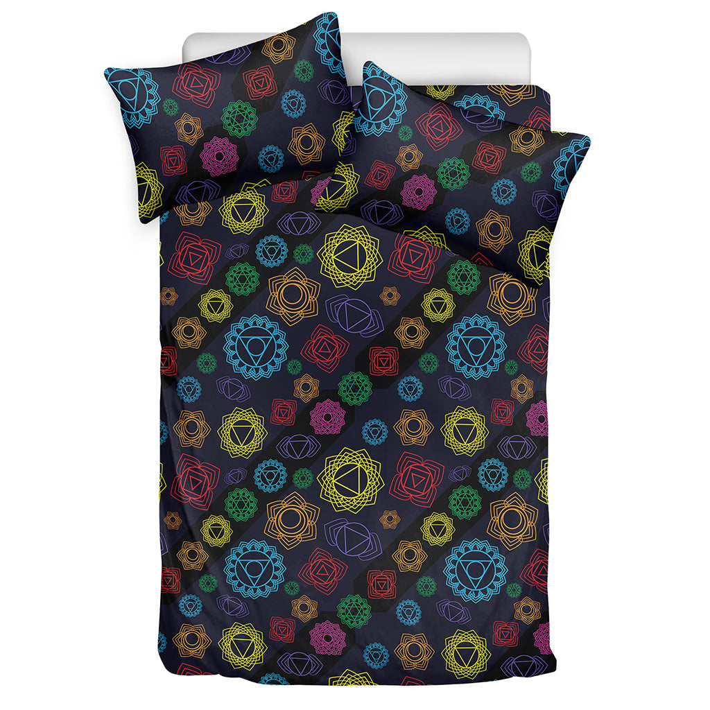 Colorful Seven Chakras Pattern Print Duvet Cover Bedding Set