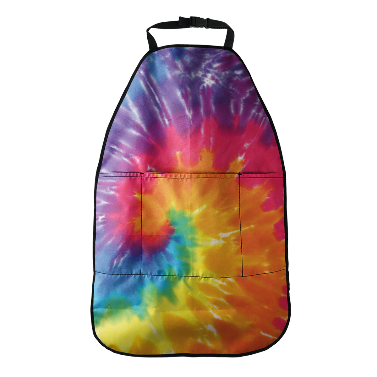 Colorful Spiral Tie Dye Print Car Seat Organizers