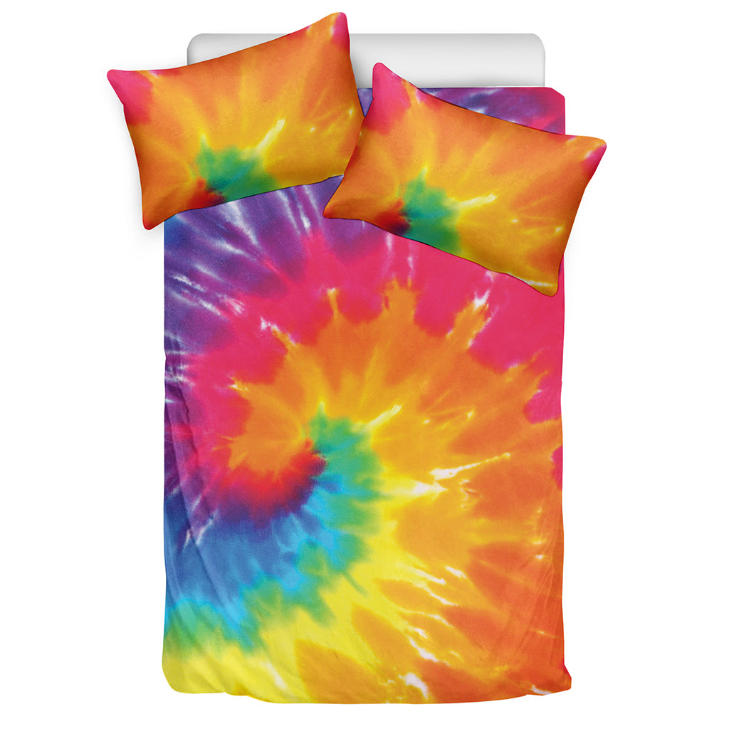 Colorful Spiral Tie Dye Print Duvet Cover Bedding Set