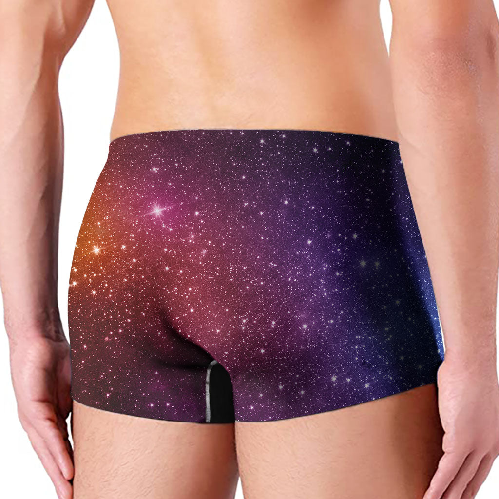 Colorful Stardust Galaxy Space Print Men's Boxer Briefs