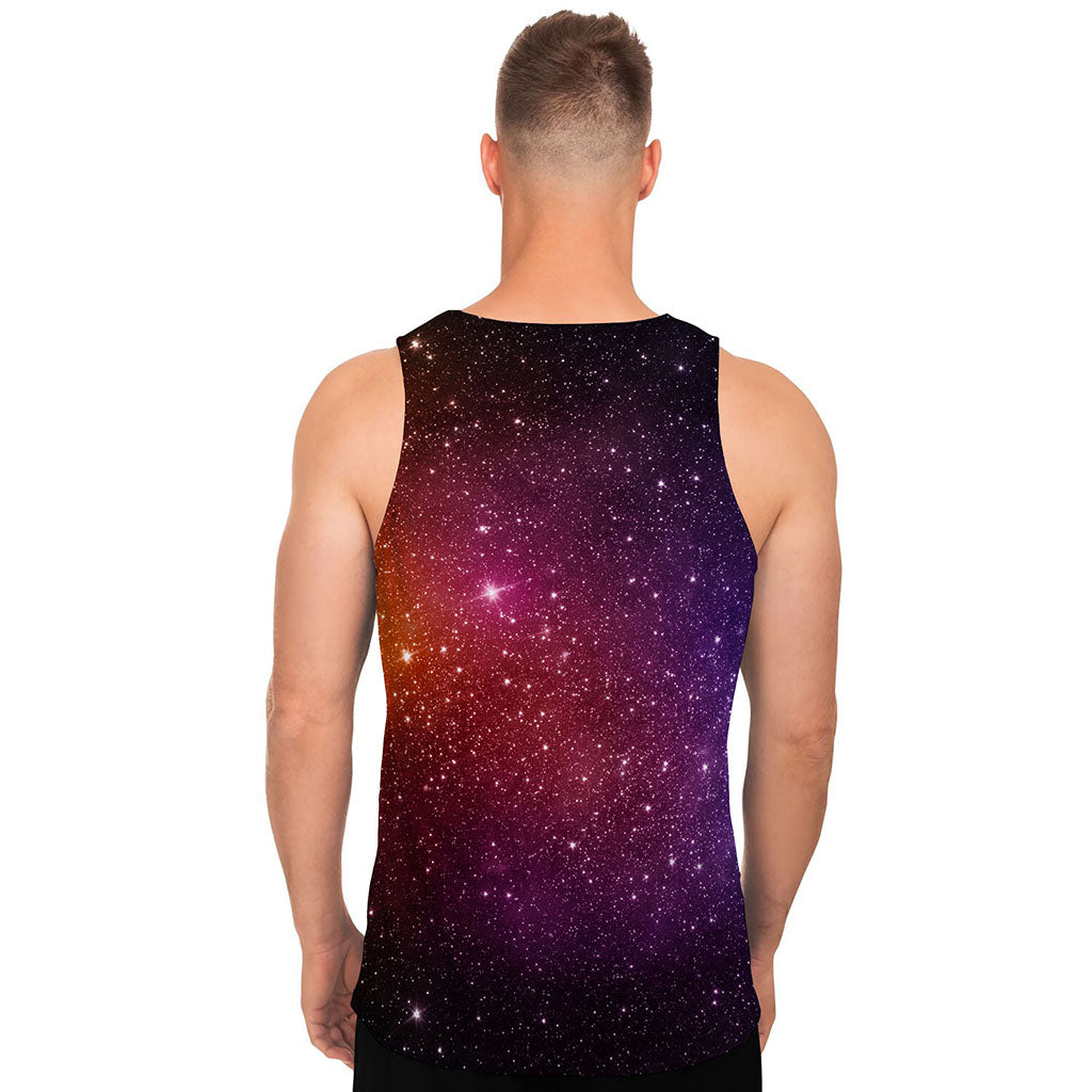 Colorful Stardust Galaxy Space Print Men's Tank Top