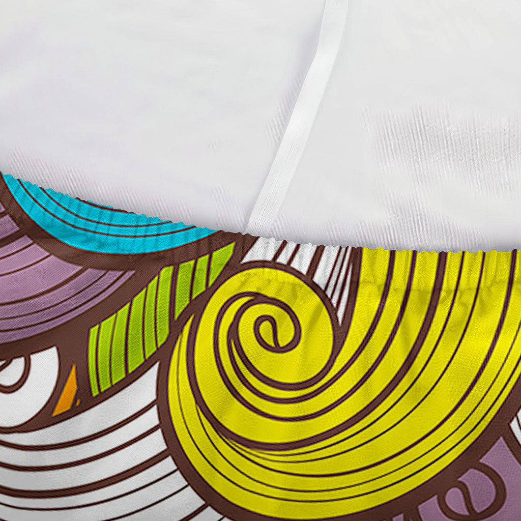 Colorful Surfing Wave Pattern Print Sofa Cover