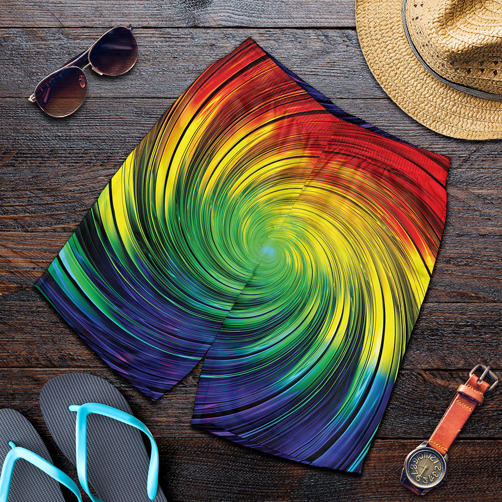 Colorful Swirl Print Men's Shorts