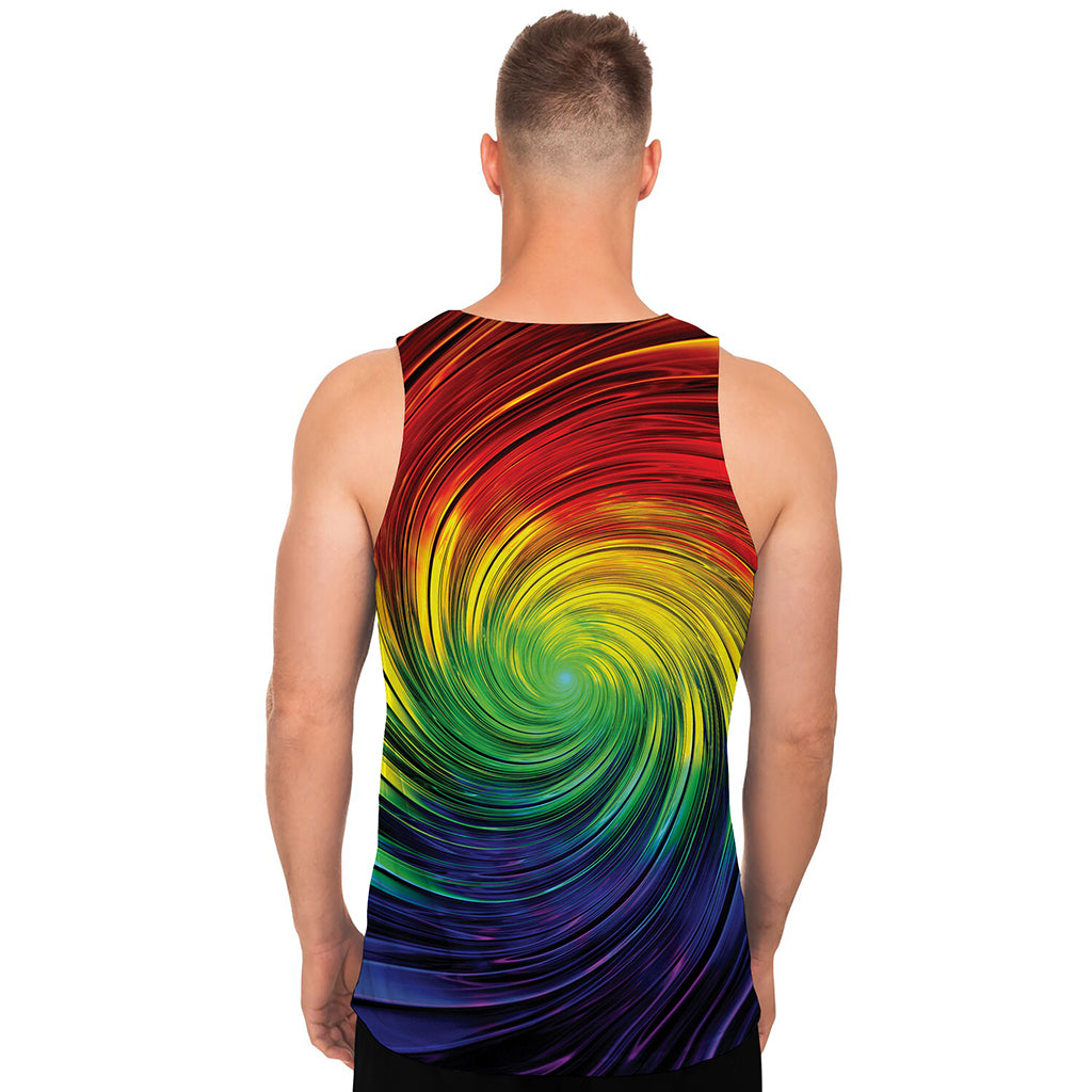 Colorful Swirl Print Men's Tank Top
