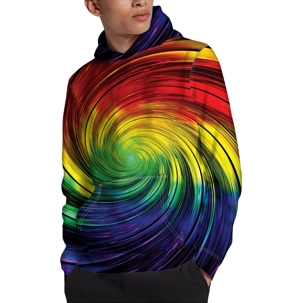 Colorful Swirl Print Pullover Hoodie