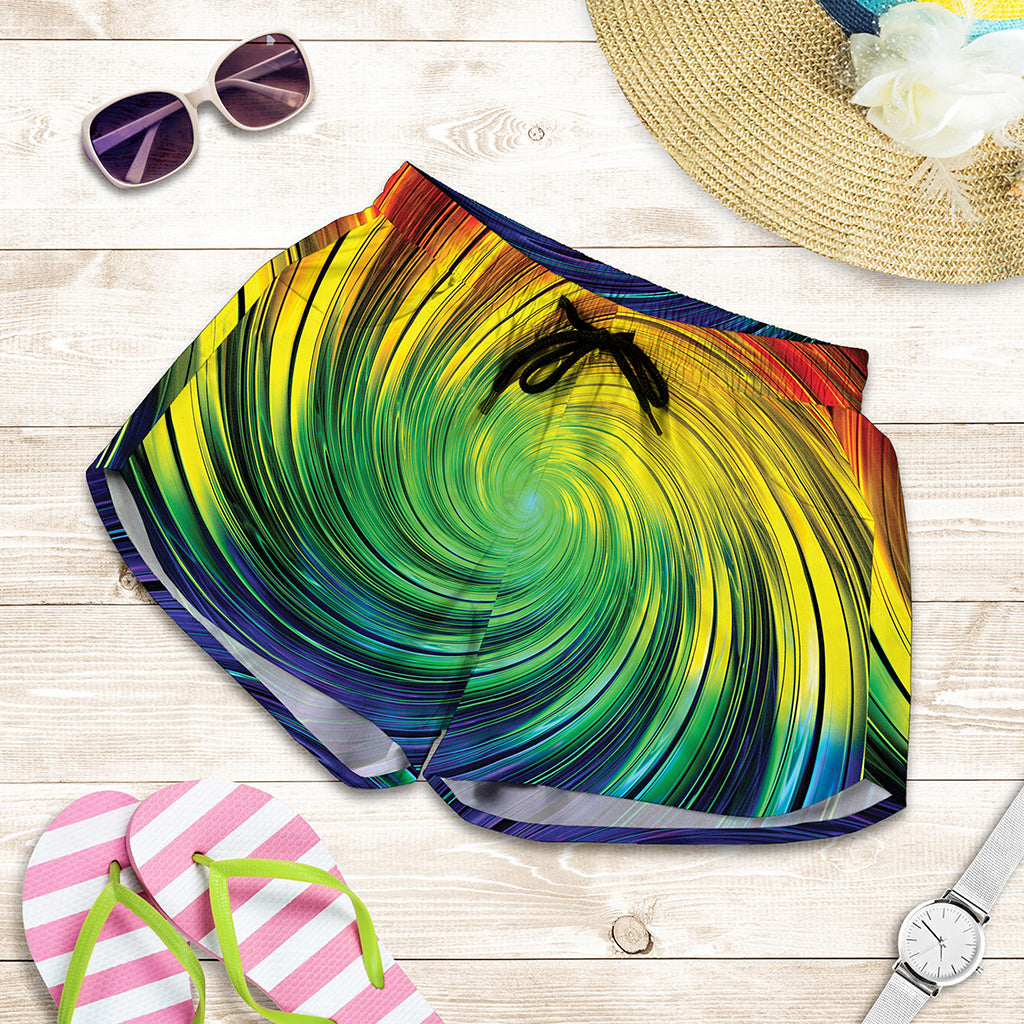 Colorful Swirl Print Women's Shorts