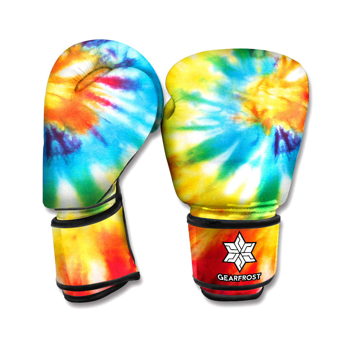Colorful Tie Dye Print Boxing Gloves