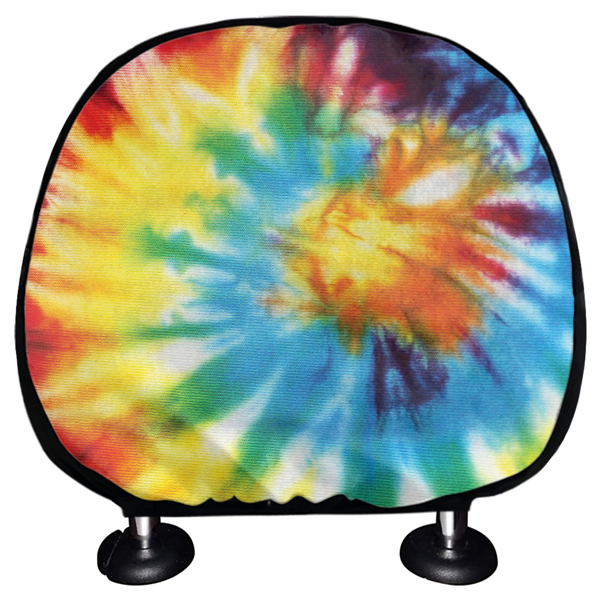 Colorful Tie Dye Print Car Headrest Covers