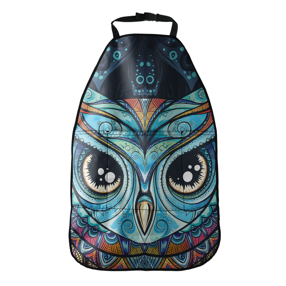 Colorful Tribal Owl Print Car Seat Organizers