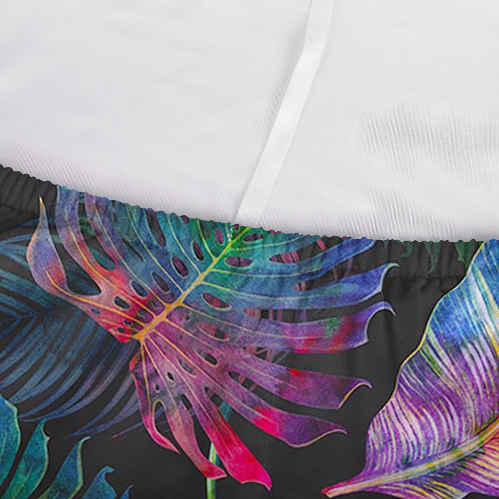 Colorful Tropical Leaves Pattern Print Sofa Cover