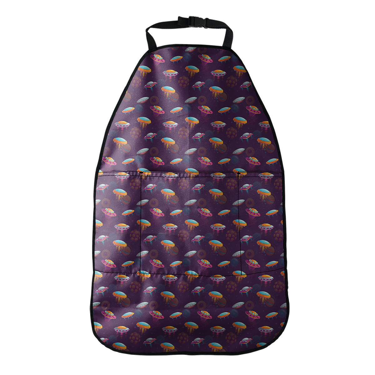 Colorful UFO Pattern Print Car Seat Organizers