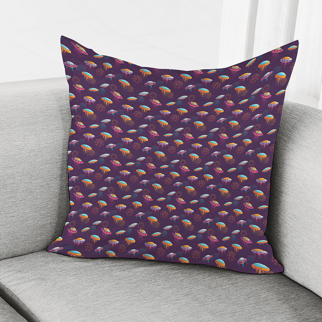 Colorful UFO Pattern Print Pillow Cover