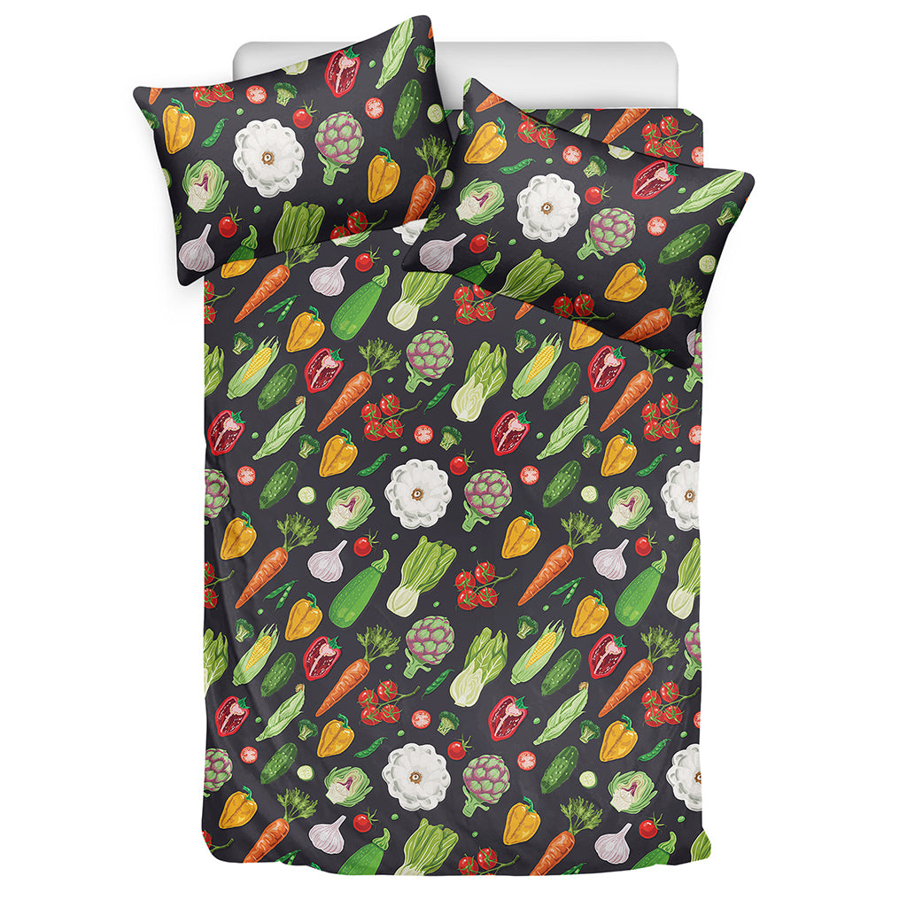 Colorful Vegetable Pattern Print Duvet Cover Bedding Set