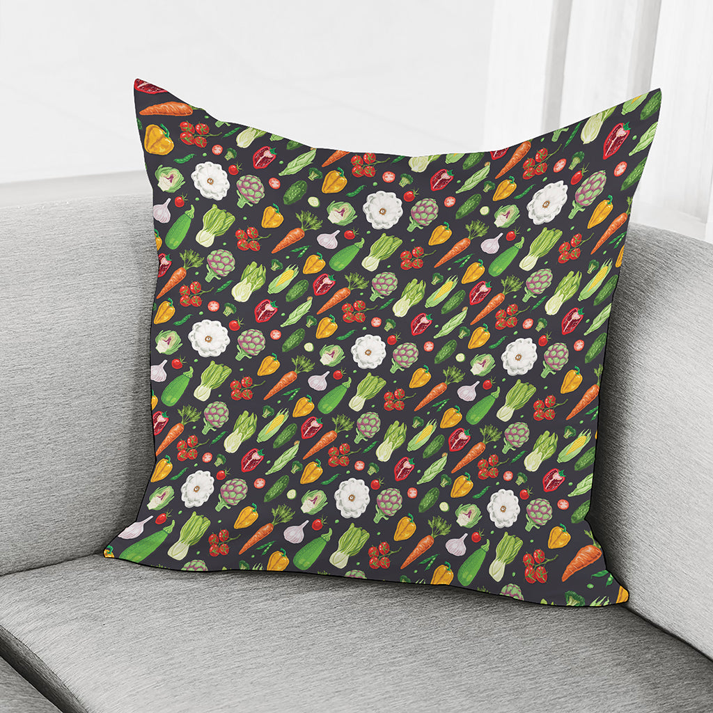 Colorful Vegetable Pattern Print Pillow Cover