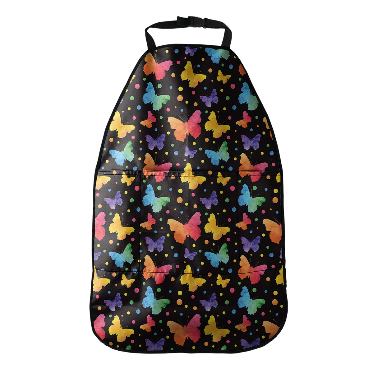 Colorful Watercolor Butterfly Print Car Seat Organizers