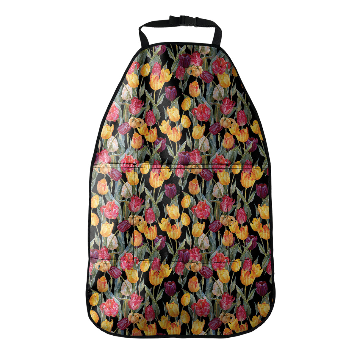 Colorful Watercolor Tulip Pattern Print Car Seat Organizers