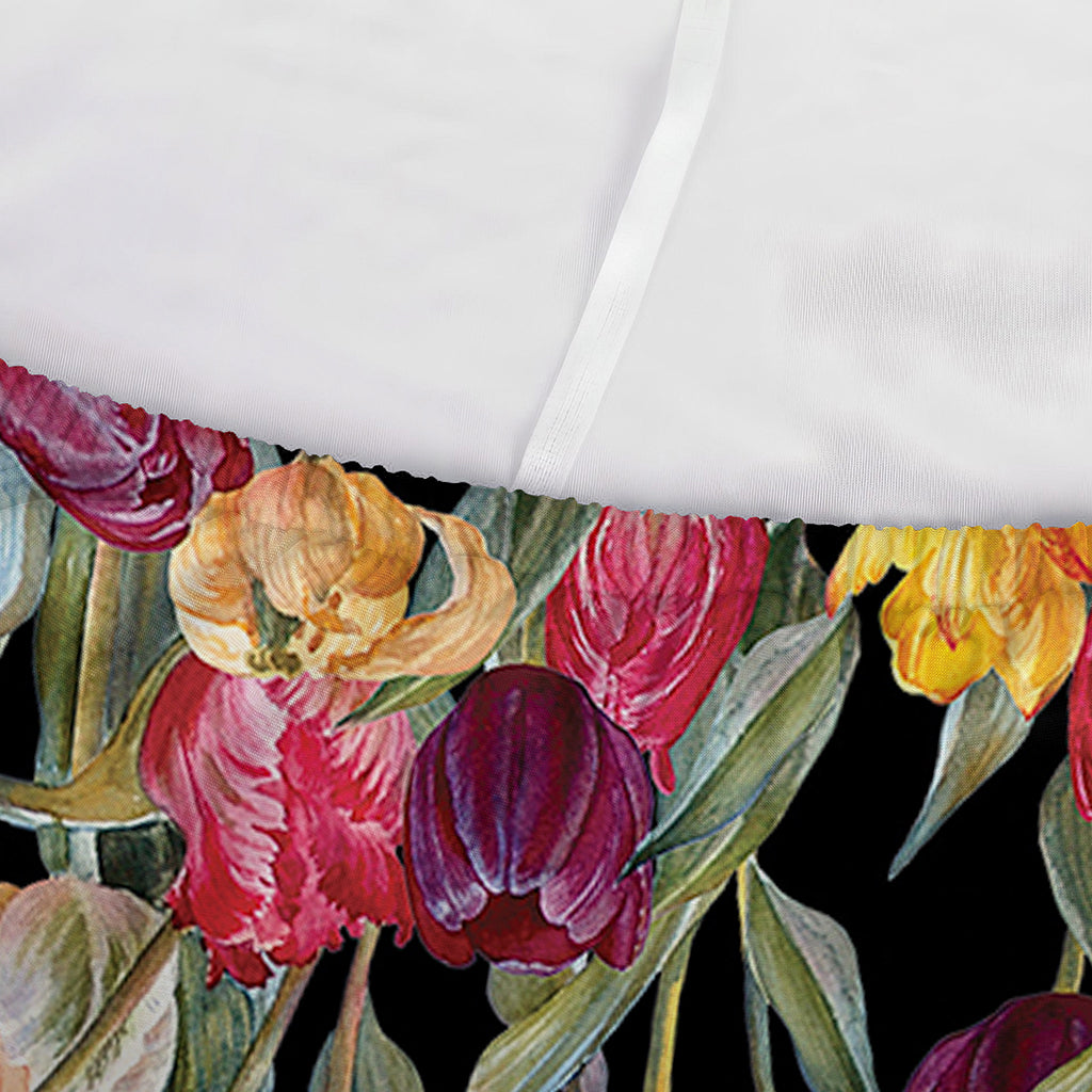 Colorful Watercolor Tulip Pattern Print Sofa Cover