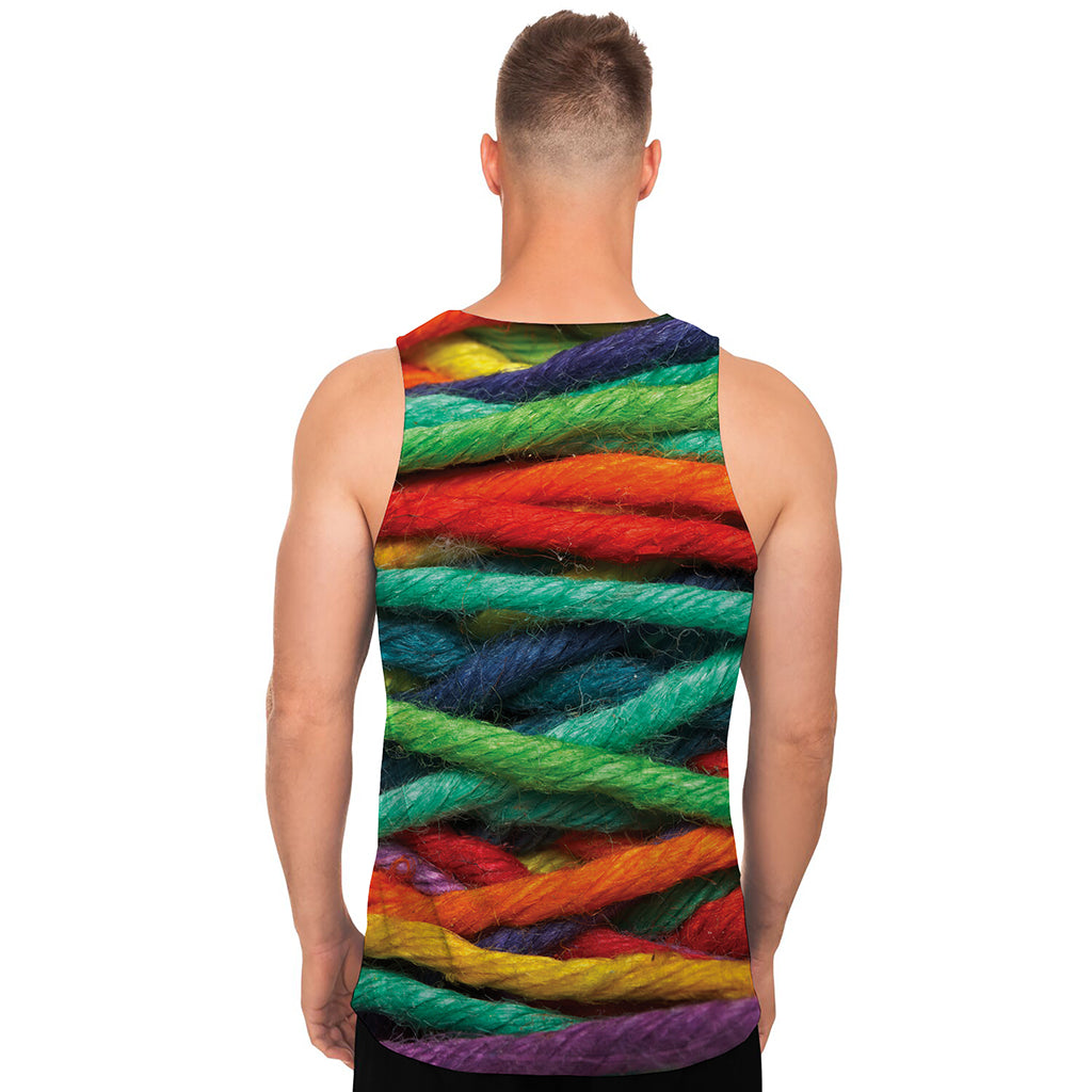 Colorful Yarn Print Men's Tank Top