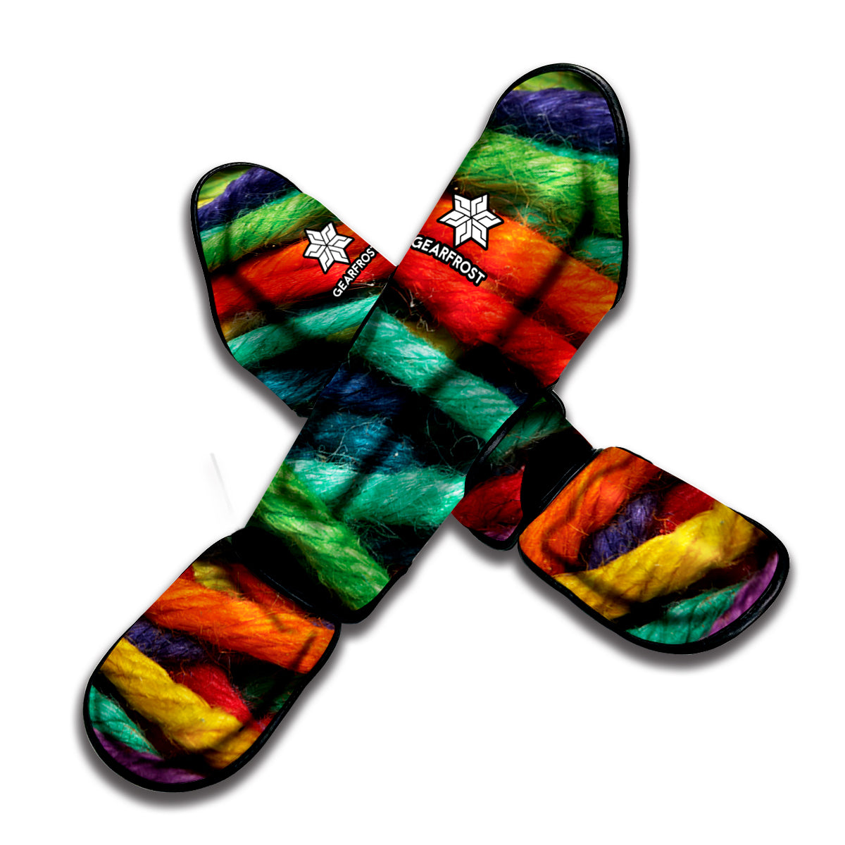 Colorful Yarn Print Muay Thai Shin Guard