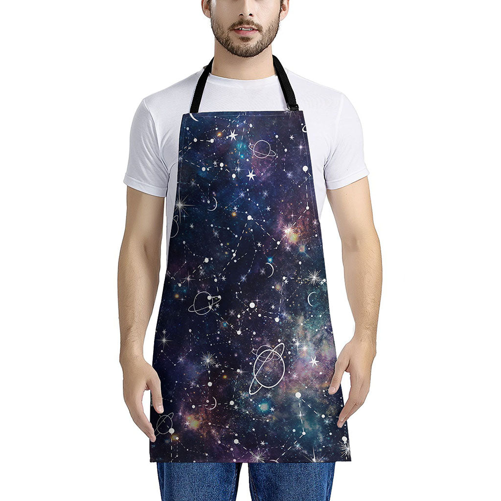 Constellation Galaxy Space Print Apron