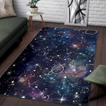 Constellation Galaxy Space Print Area Rug GearFrost