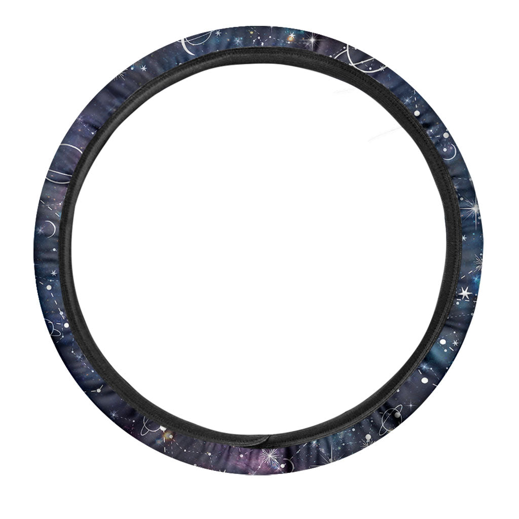 Constellation Galaxy Space Print Car Steering Wheel Cover