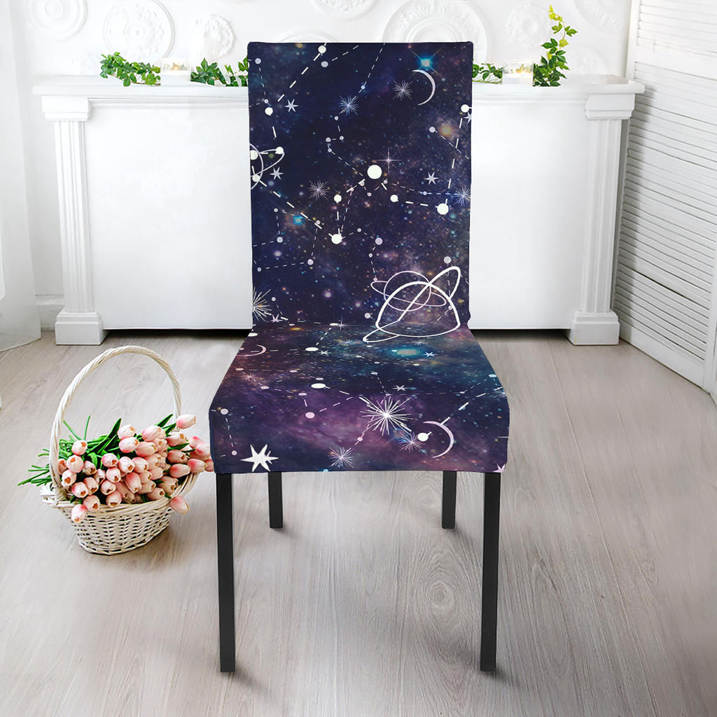 Constellation Galaxy Space Print Dining Chair Slipcover