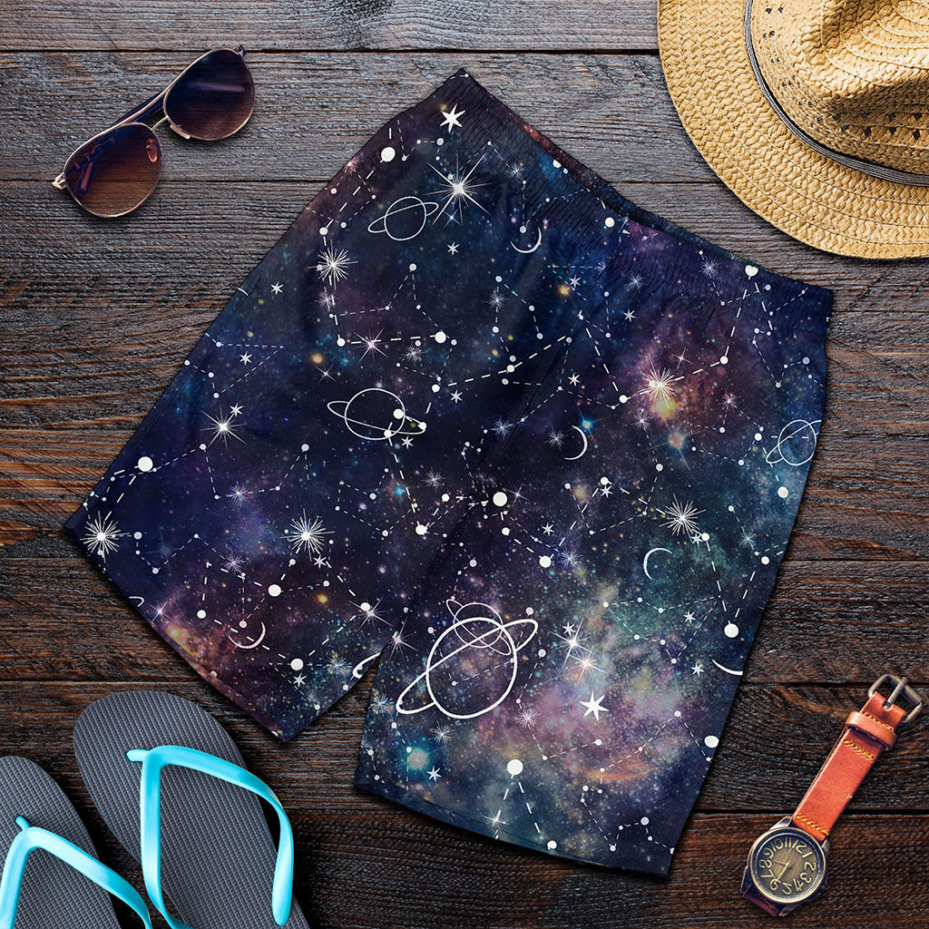 Constellation Galaxy Space Print Men's Shorts