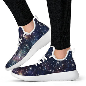 Constellation Galaxy Space Print Mesh Knit Shoes GearFrost