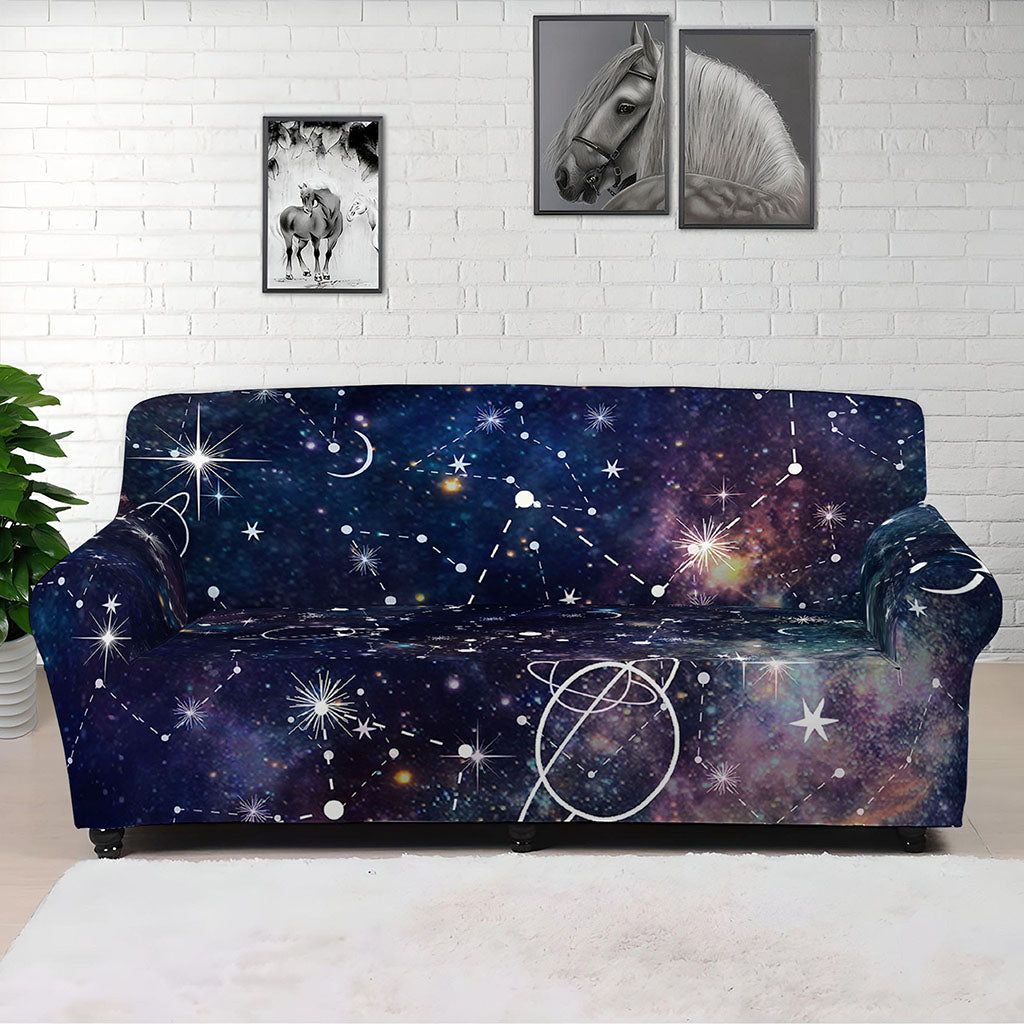 Constellation Galaxy Space Print Sofa Cover