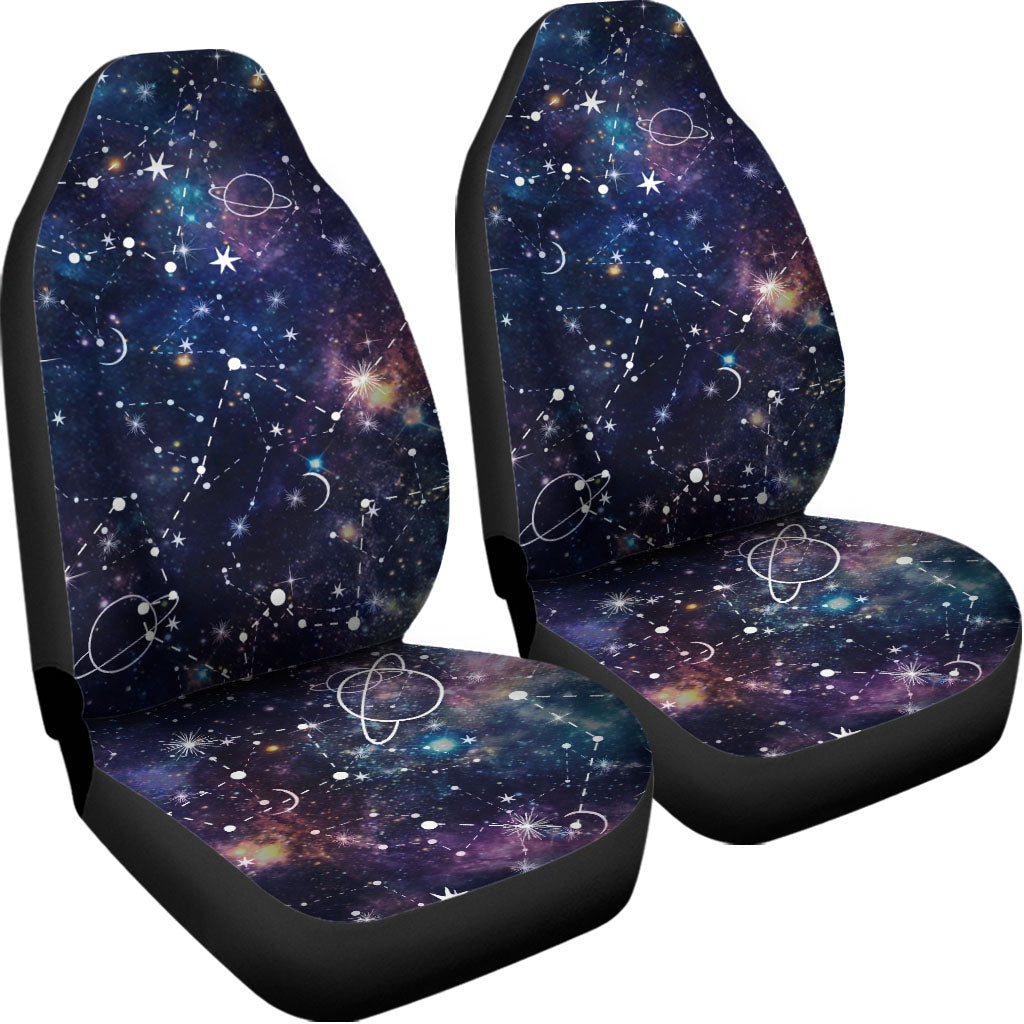 Abstract Purple Galaxy Space Car Seat Covers