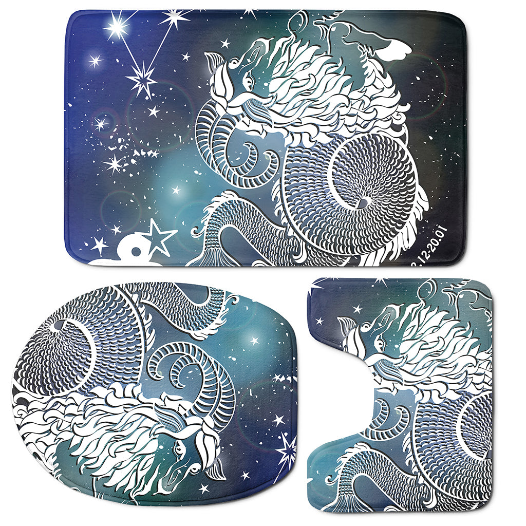 Constellation Of Capricorn Print 3 Piece Bath Mat Set