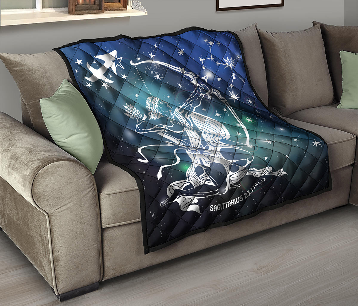 Constellation Of Sagittarius Print Quilt