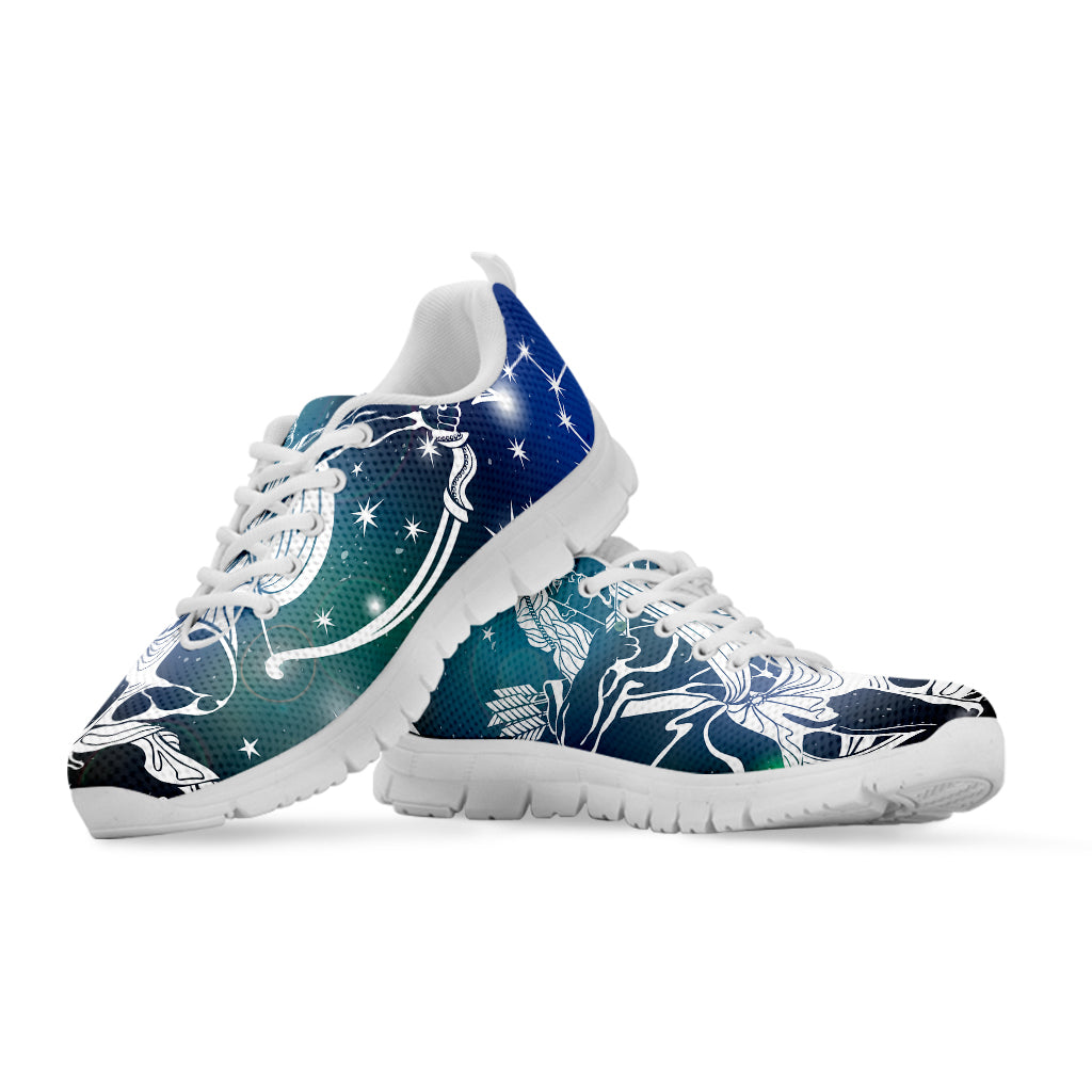 Constellation Of Sagittarius Print White Sneakers