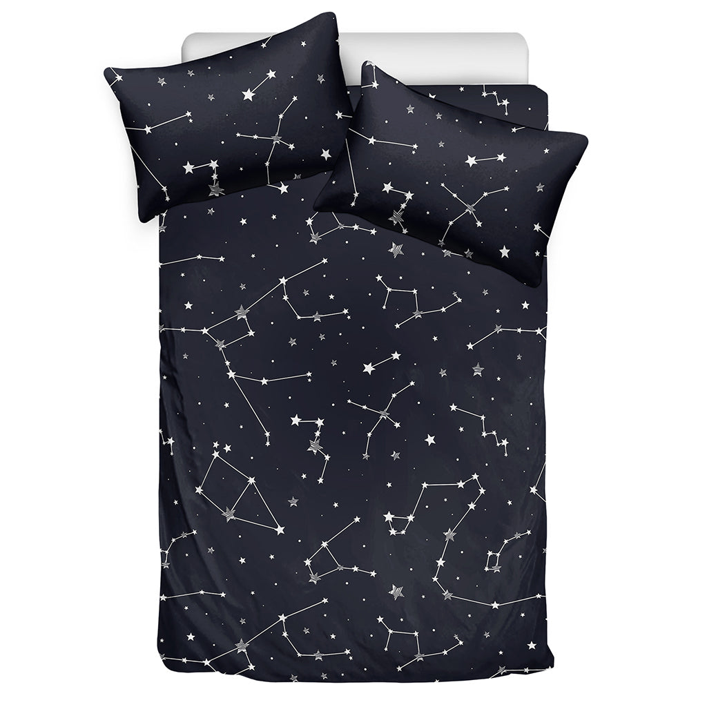 Constellation Stars Pattern Print Duvet Cover Bedding Set