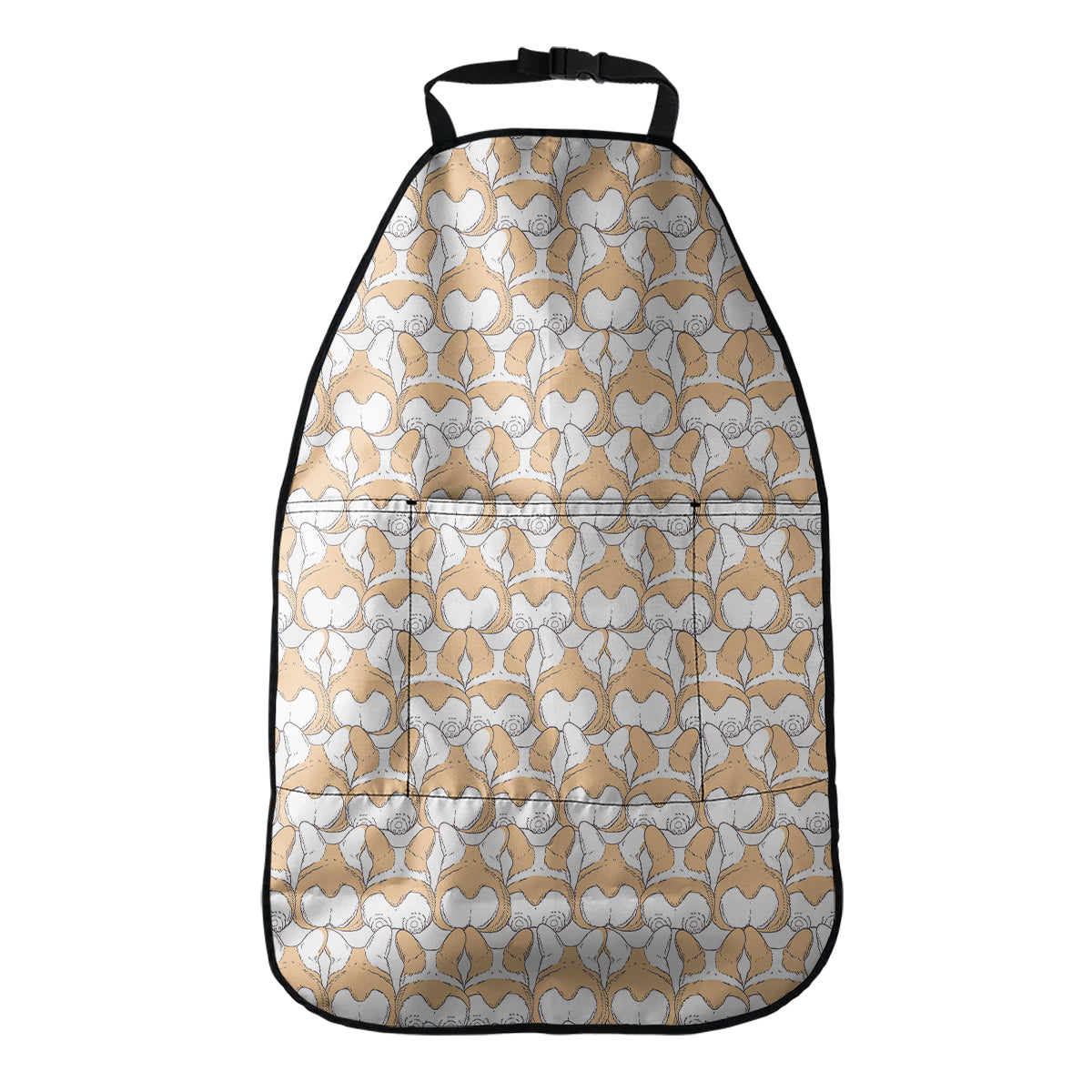 Corgi Butt Pattern Print Car Seat Organizers