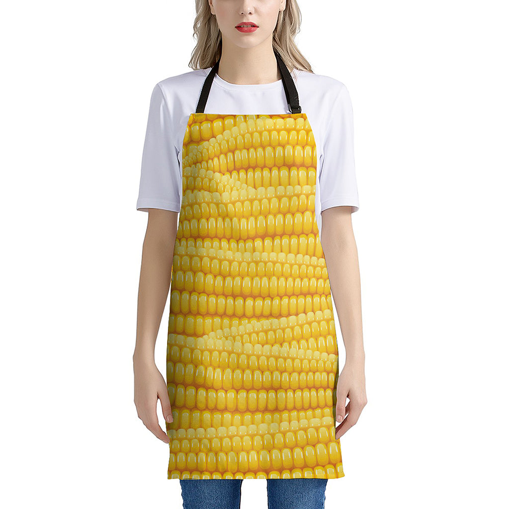 Corn Pattern Print Apron