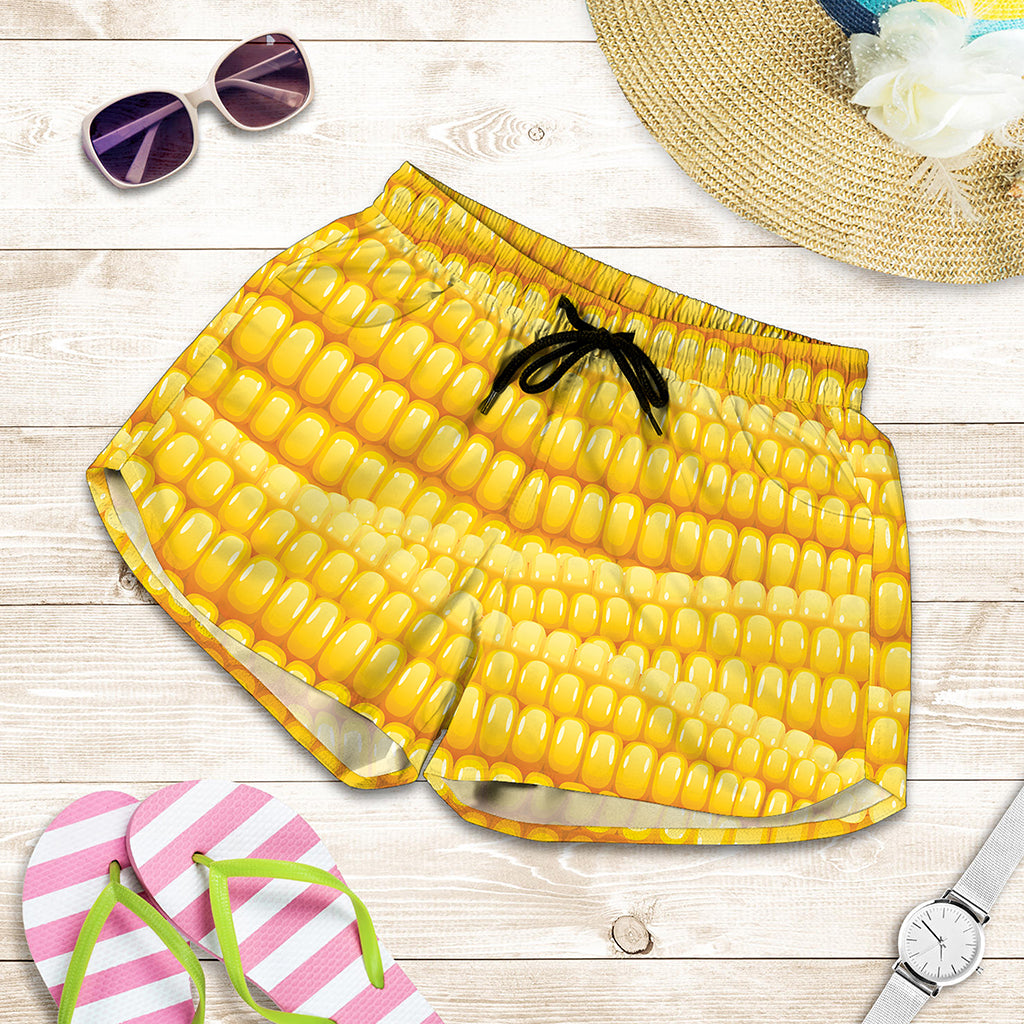 Corn Pattern Print Women's Shorts