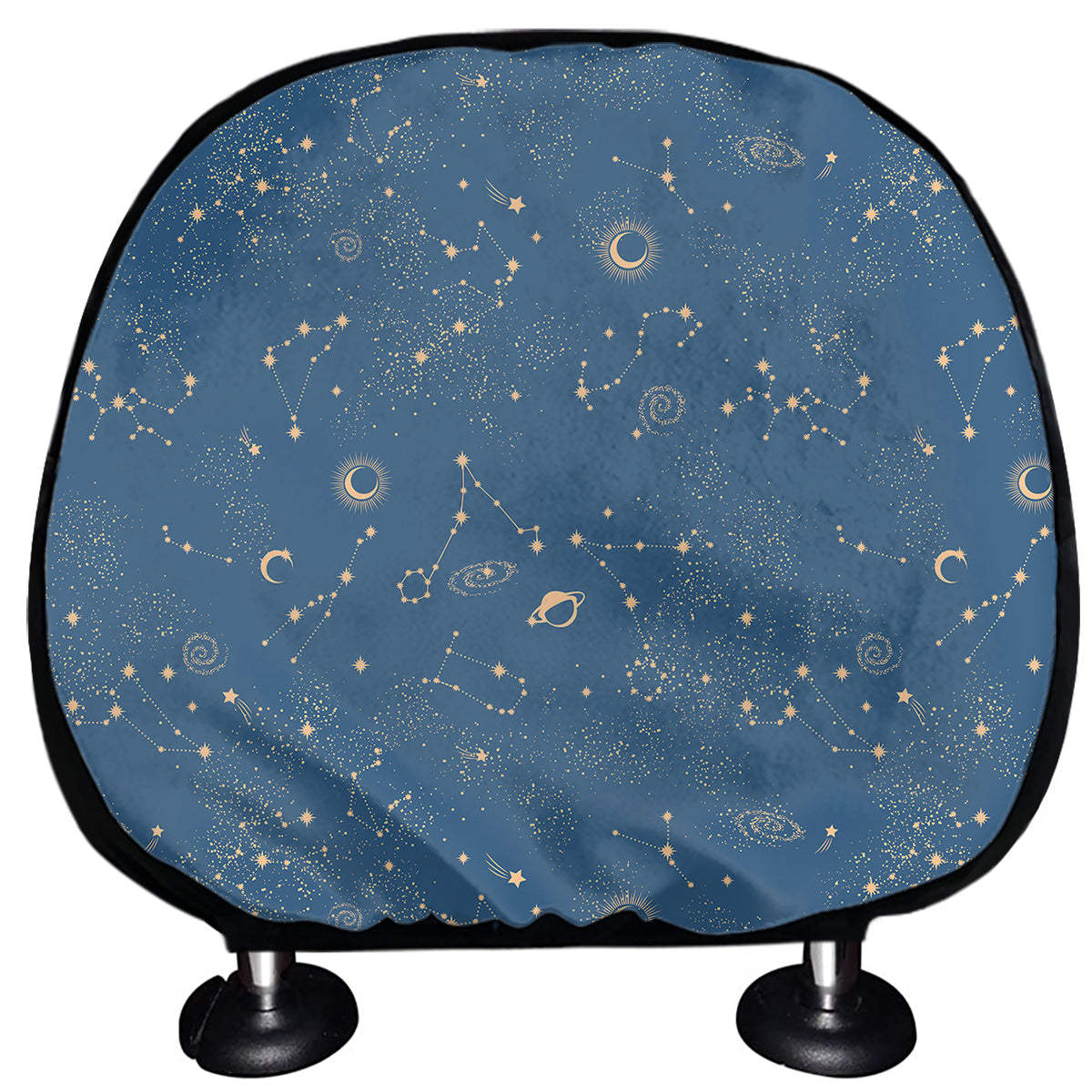 Cosmic Constellation Pattern Print Car Headrest Covers