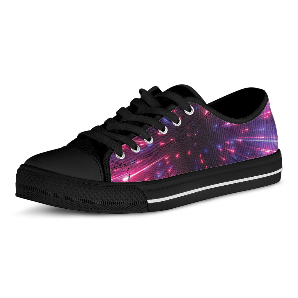 Cosmic Hyperspace Print Black Low Top Shoes
