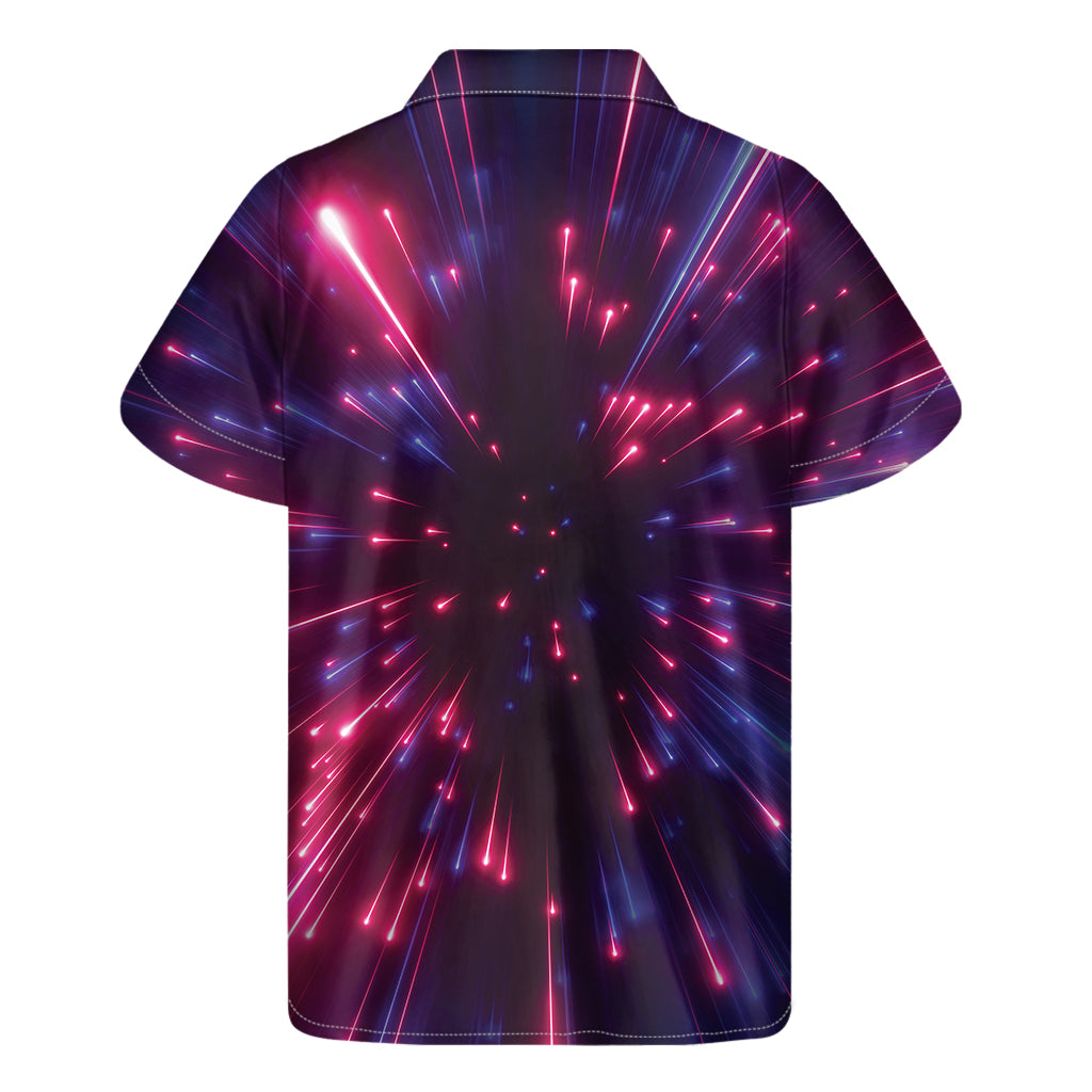 Cosmic Hyperspace Print Men's Short Sleeve Shirt